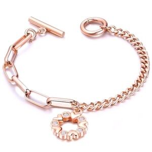 Two chained Bracelet in Rose Gold